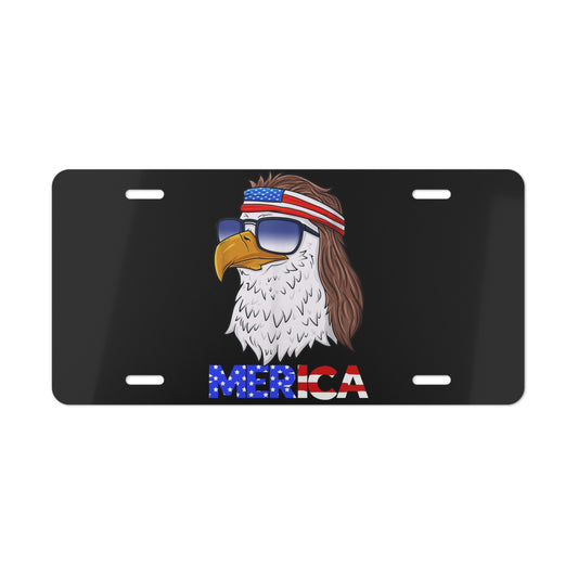 America Bald Eagle License Plate Mullet Funny Vanity Plate