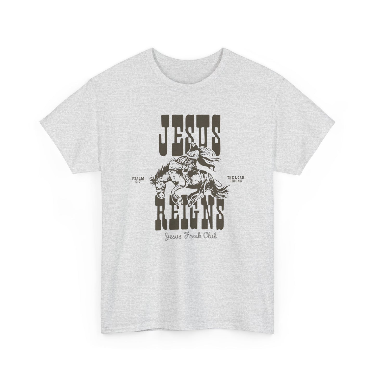 Jesus Reigns Graphic T Shirt ALL SIZES Tee Unisex Heavy Cotton