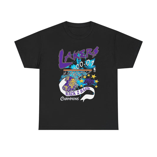 LA Lakers Vintage Graphic T Shirt S-5XL NEW Unisex Heavy Cotton Tee