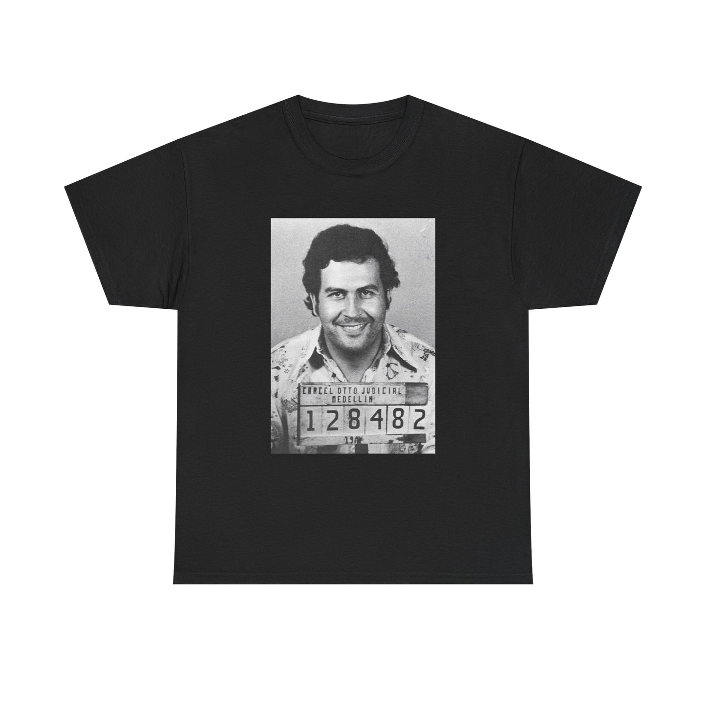 Pablo Escobar Tshirt Vintage Photo Colombia Retro Mexico Unisex Heavy Mugshot