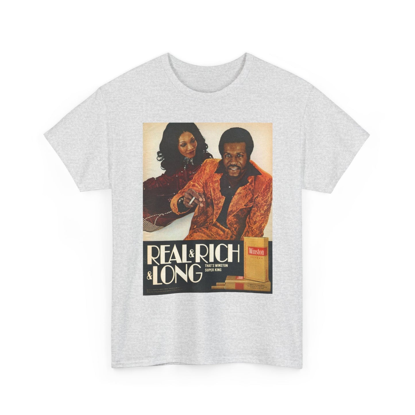 Winston Graphic T Shirt Vintage Cigarette Ad Poster Retro Unisex Heavy Cotton