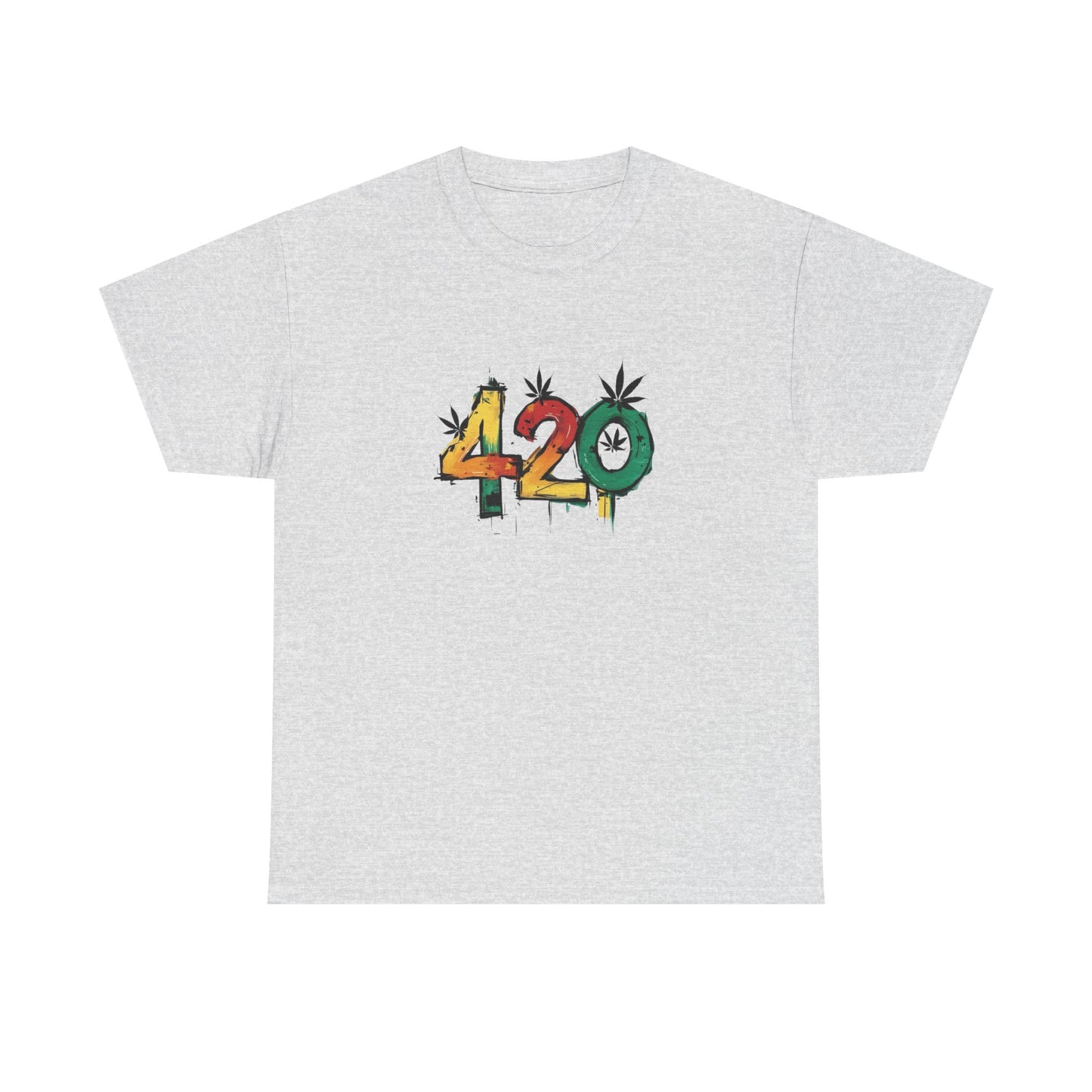 420 Rasta Pot Graphic T Shirt Unisex Heavy Cotton Tee
