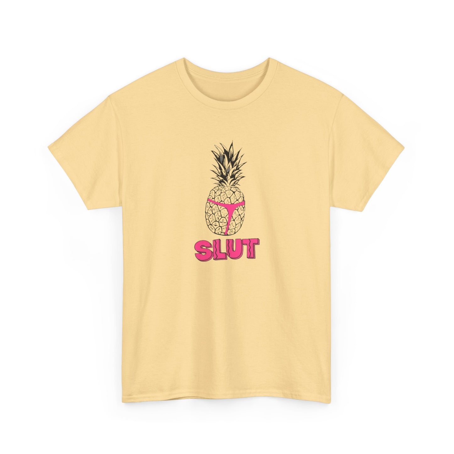 Pineapple Slut Beach T Shirt Graphic Unisex Heavy Cotton Tee NEW GIFT