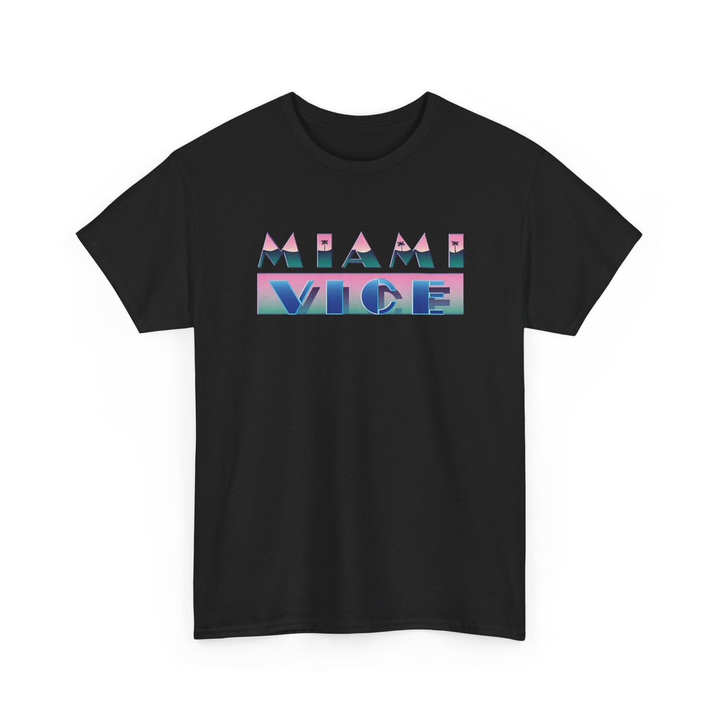 Miami Vice Graphic T Shirt Retro Florida Unisex Heavy Cotton Tee