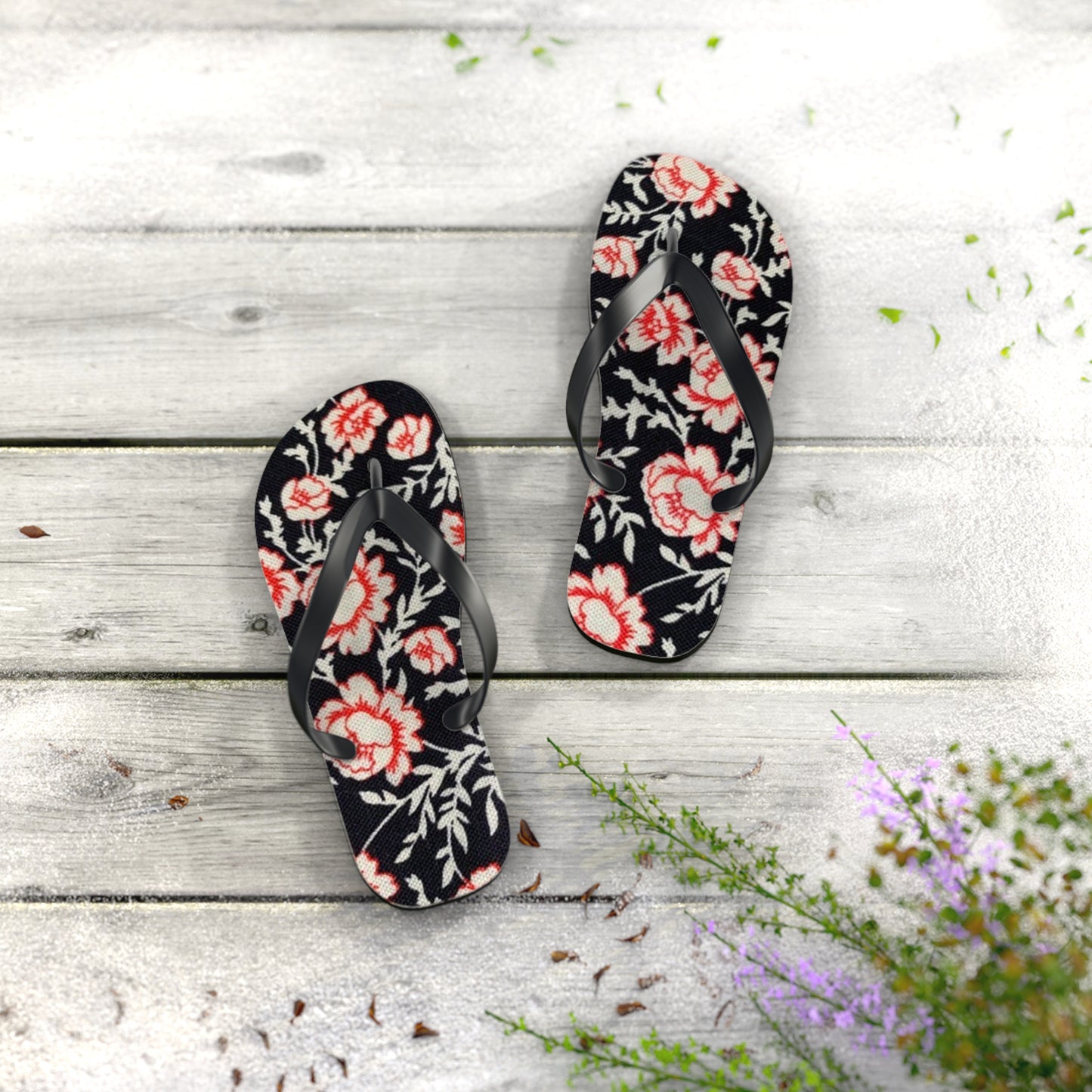 Pink Roses Sandals Summer Flip Flops Slides BRAND NEW