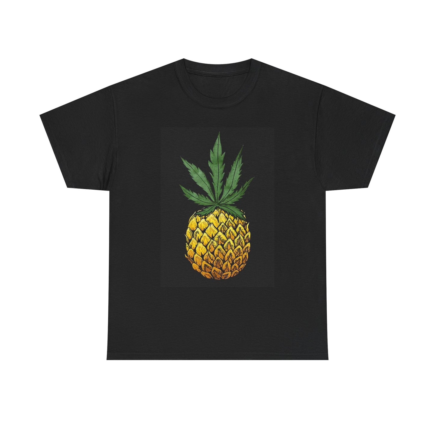 Pineapple Weed Top T Shirt Funny Fruit Tropical Graphic Unisex Heavy Cotton Tee