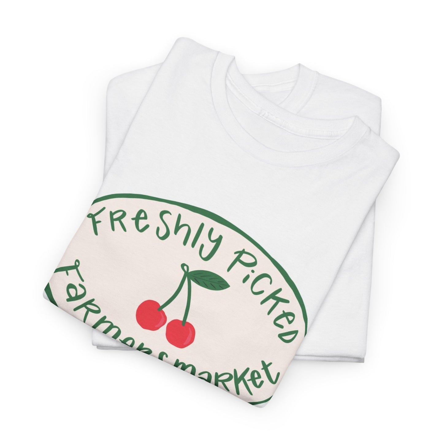 Freshly Picked Farmers Market Graphic T Shirt Retro Men's Heavy Cotton Tee