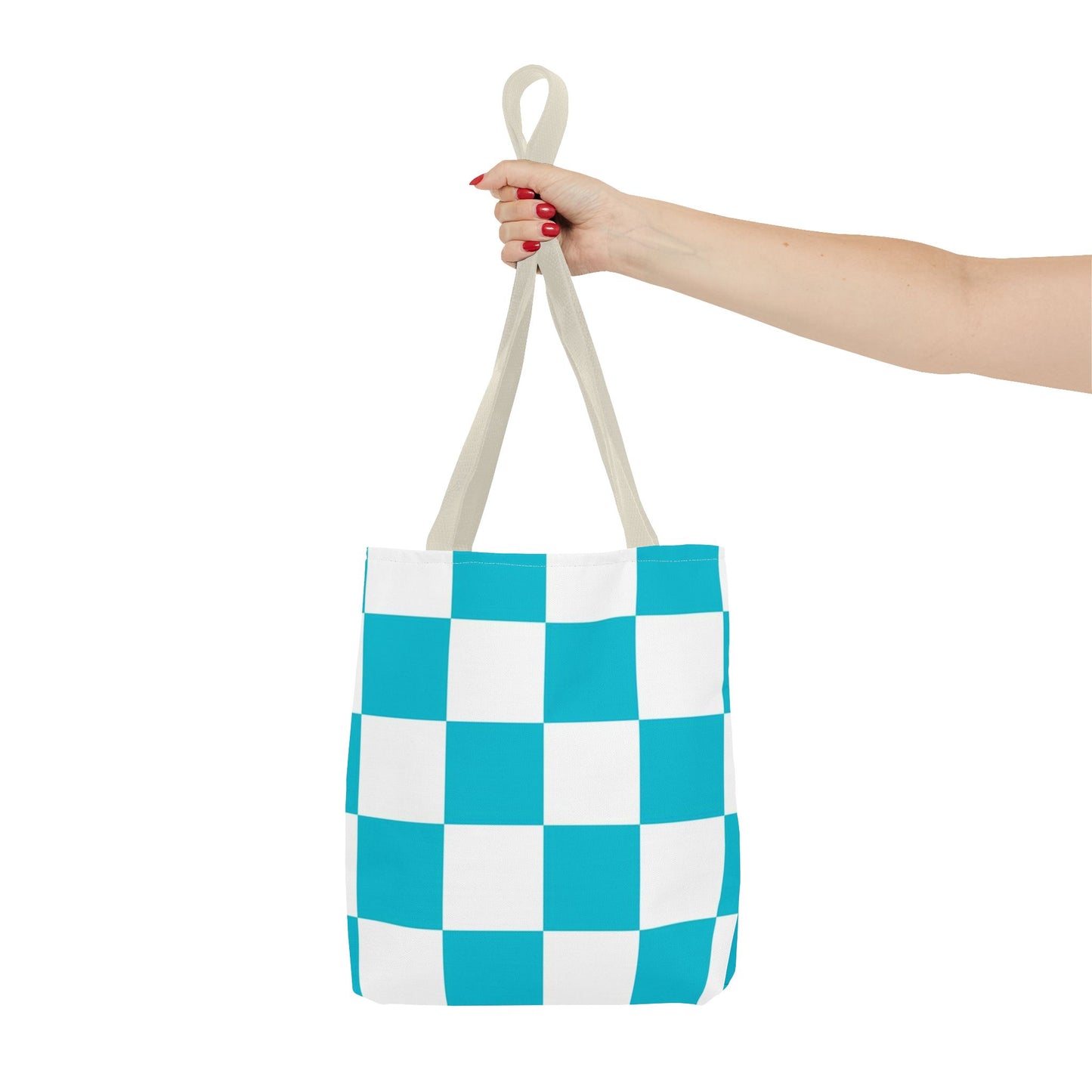 Turquoise Checkered BRAND NEW Purse - Pocketbook - Travel Tote BagTote Bag (AOP)