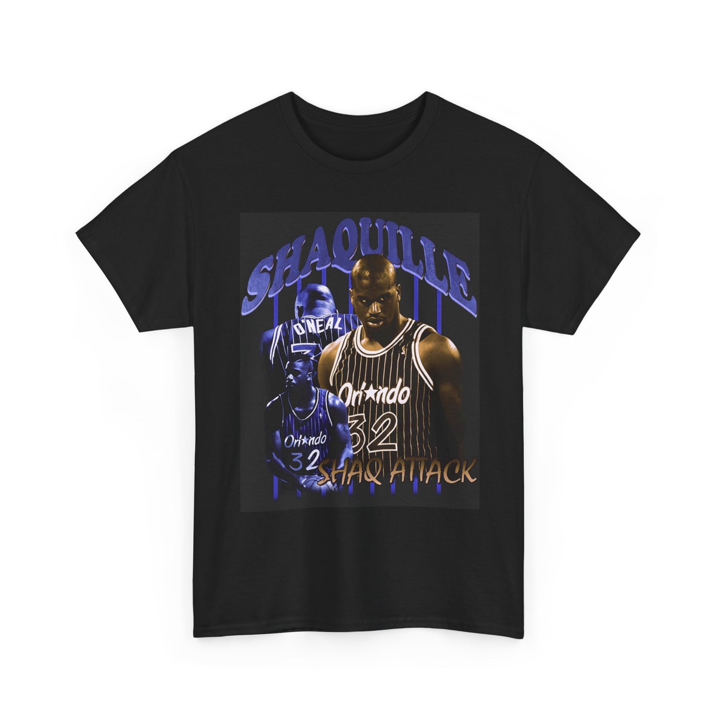 Shaq Attack Graphic T Shirt Vintage Basketball 90s Unisex Heavy Cotton Tee