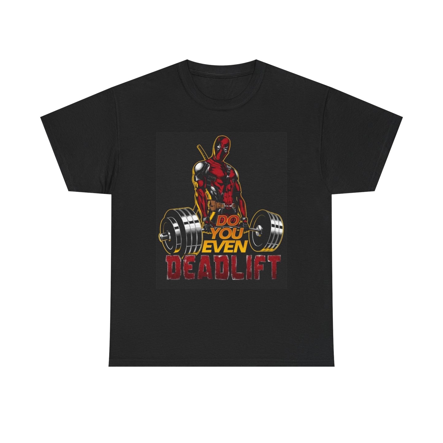 Deadlift Deadpool Funny Graphic T Shirt Vintage Heavy Cotton Tee