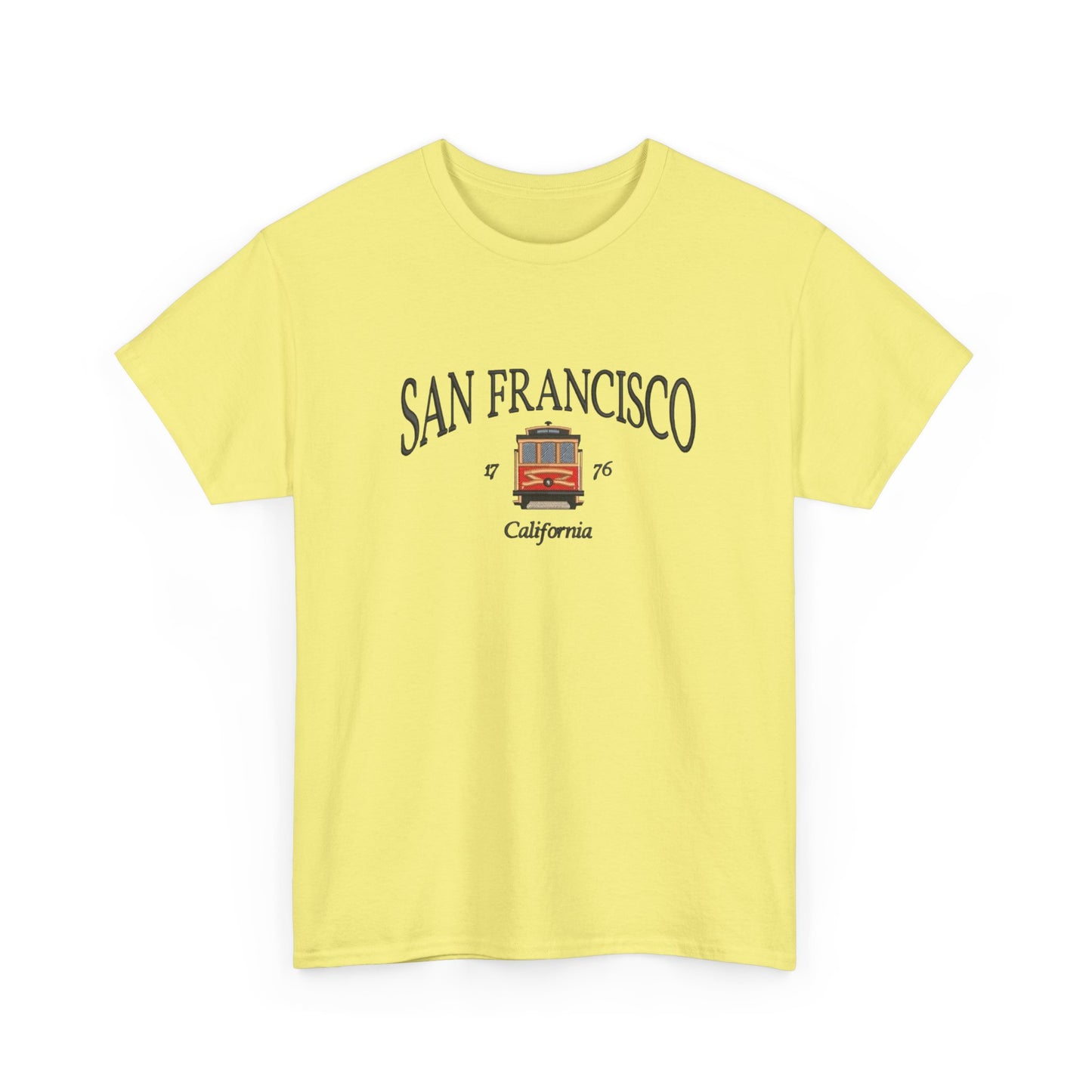 San Francisco California Trolly Graphic T Shirt NEW Unisex Heavy Cotton Tee