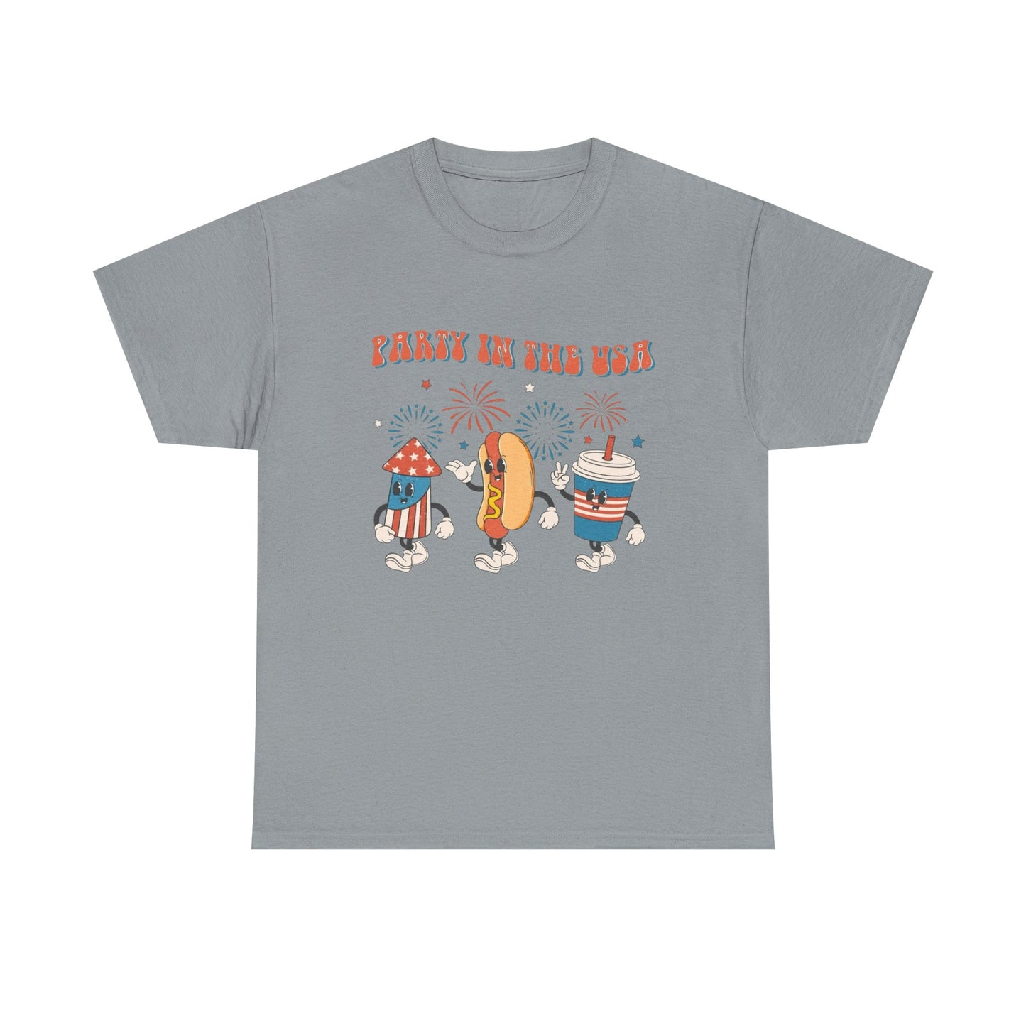 Party In The USA 4th Graphic T Shirt ADULT NEW