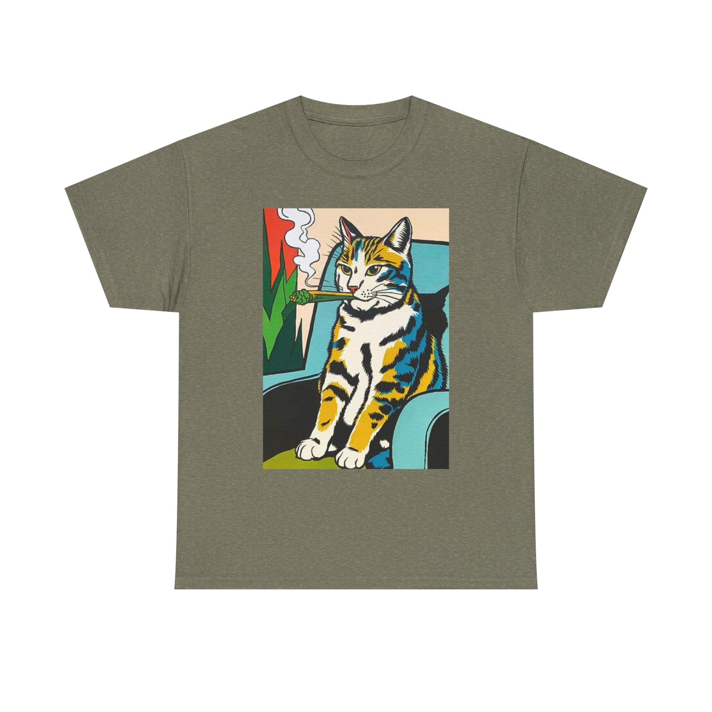 Cat Nip T Shirt Funny Pot Joint Graphic Kittens Unisex Heavy Cotton Tee
