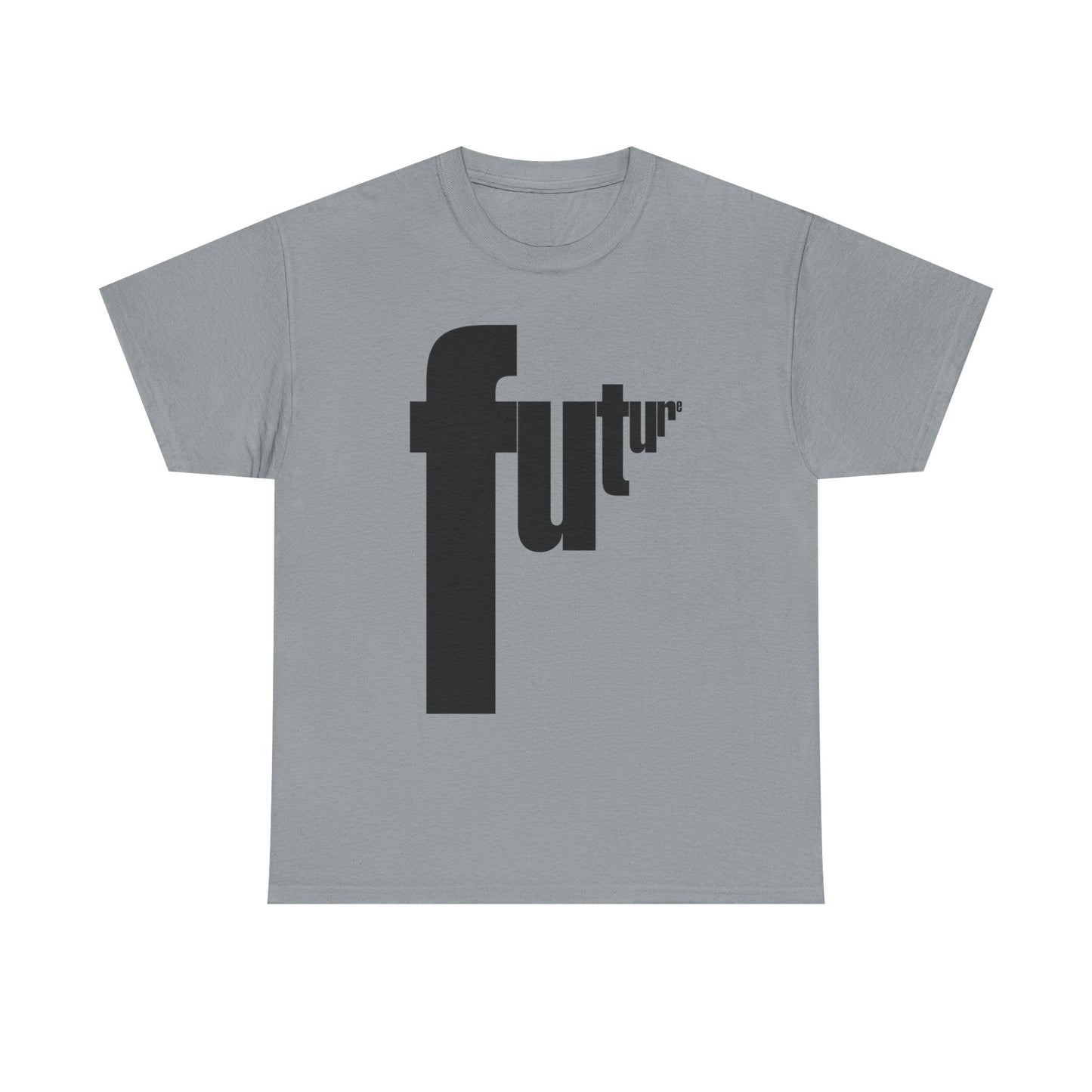 Future Retro Lettering Graphic T Shirt Unisex Heavy Cotton Tee