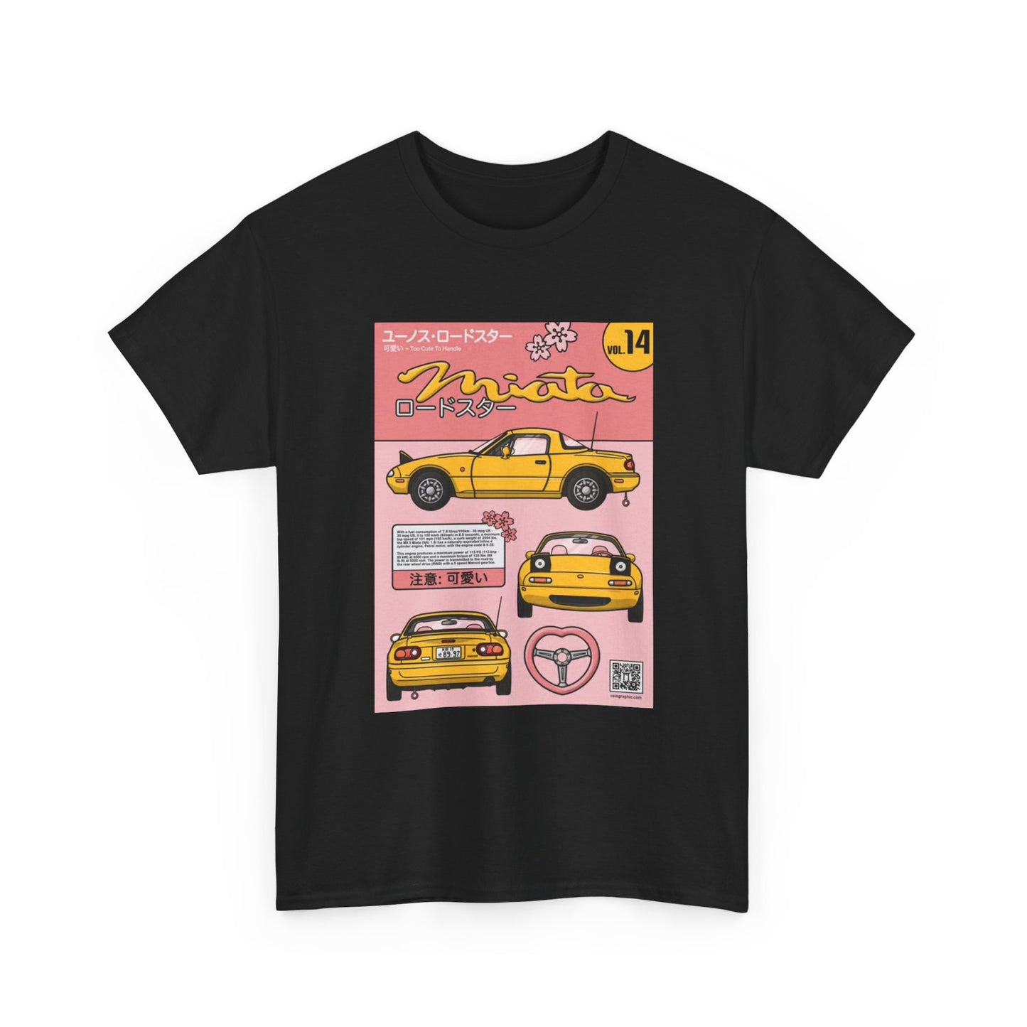 Mazda Miata Tshirt JDM Graphic Anime Cute Unisex Heavy Cotton Tee