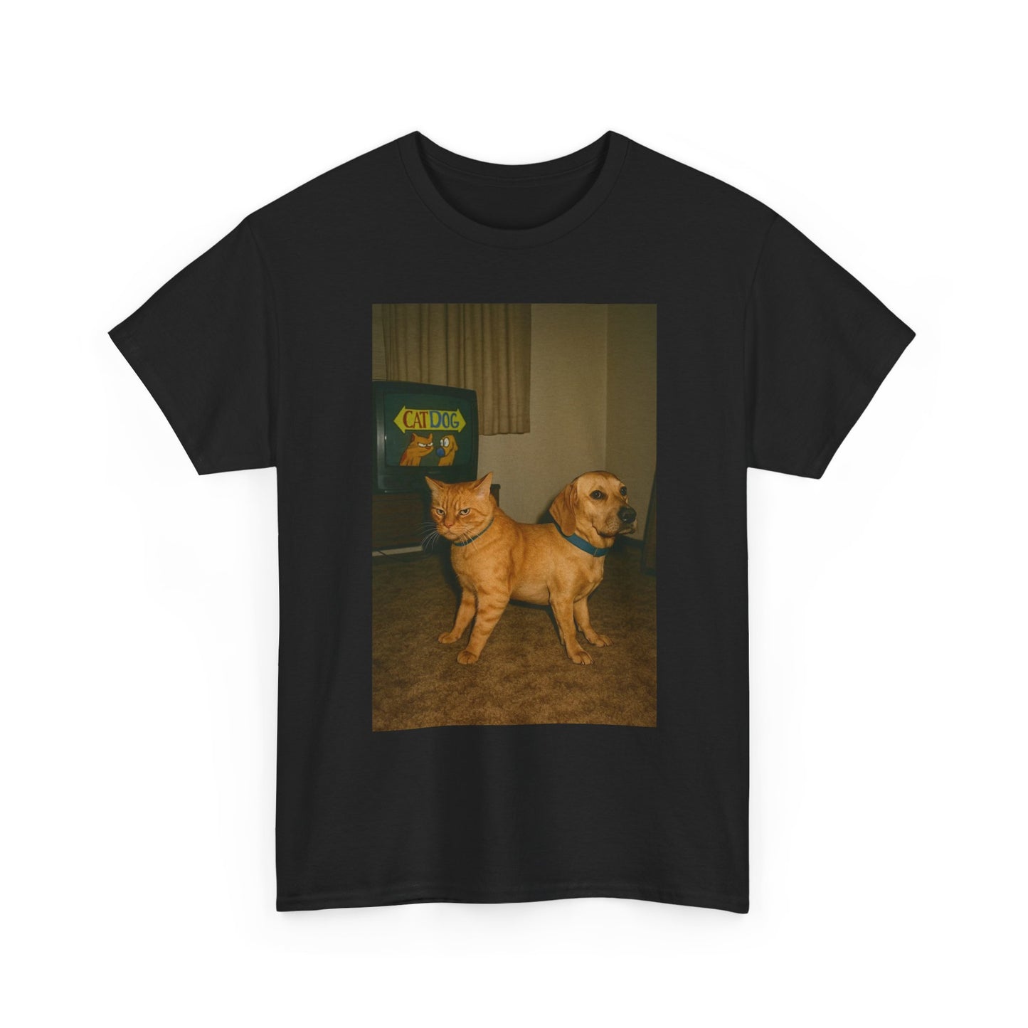 Catdog Graphic T Shirt Vintage Tv Series Cartoon 90s Unisex Heavy Cotton Tee