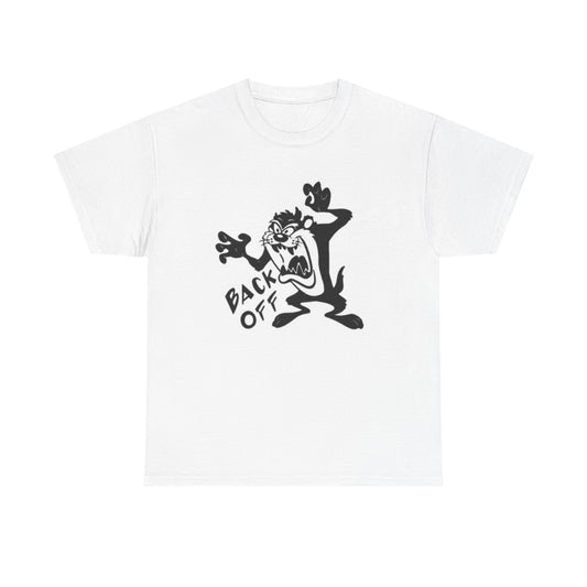 Back Off Shirt Tazmanian Devil Retro Cartoon graphic Unisex Heavy Cotton Tee