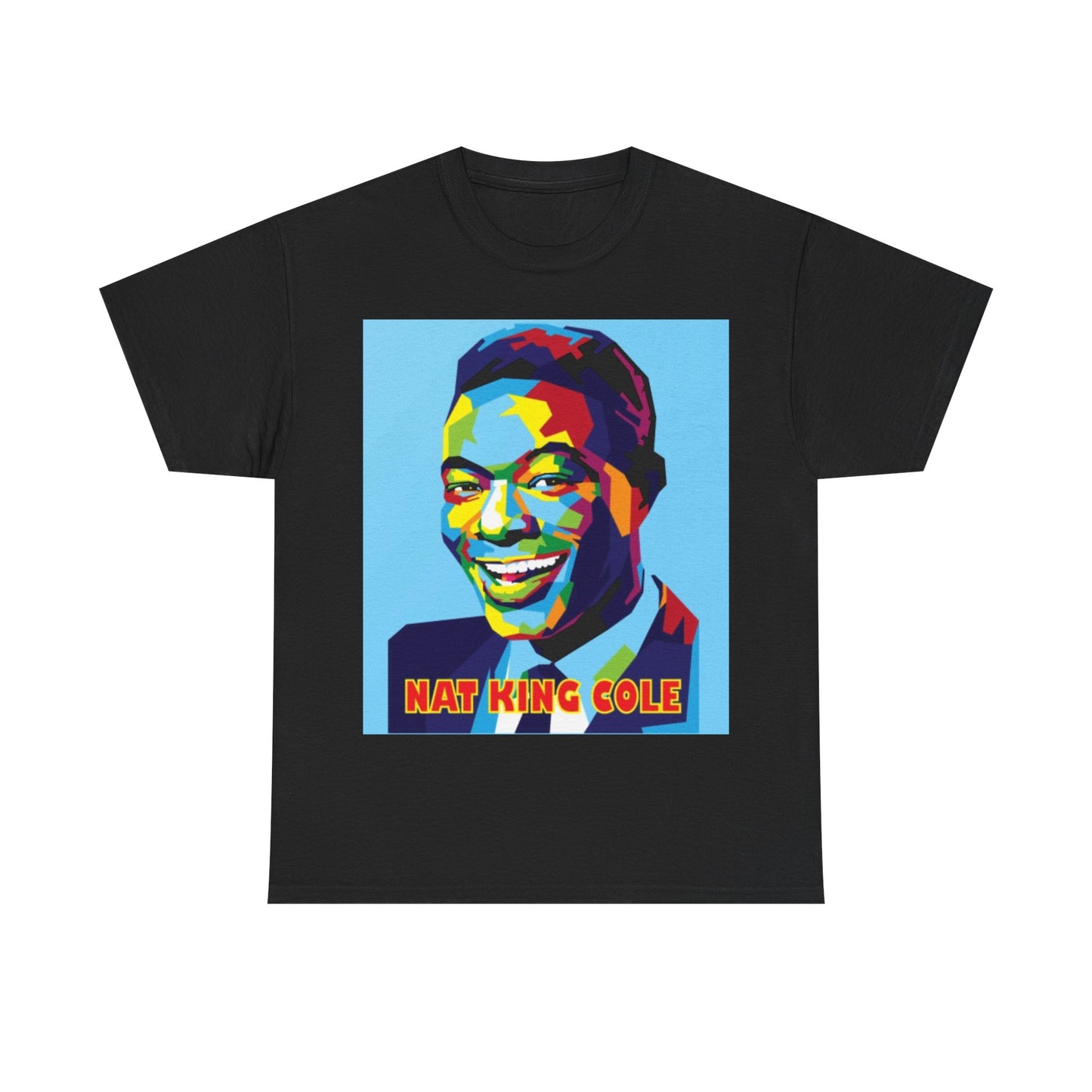 Nat King Cole shirt Vintage Neon Art Classic Music retro Unisex Heavy Cotton Tee