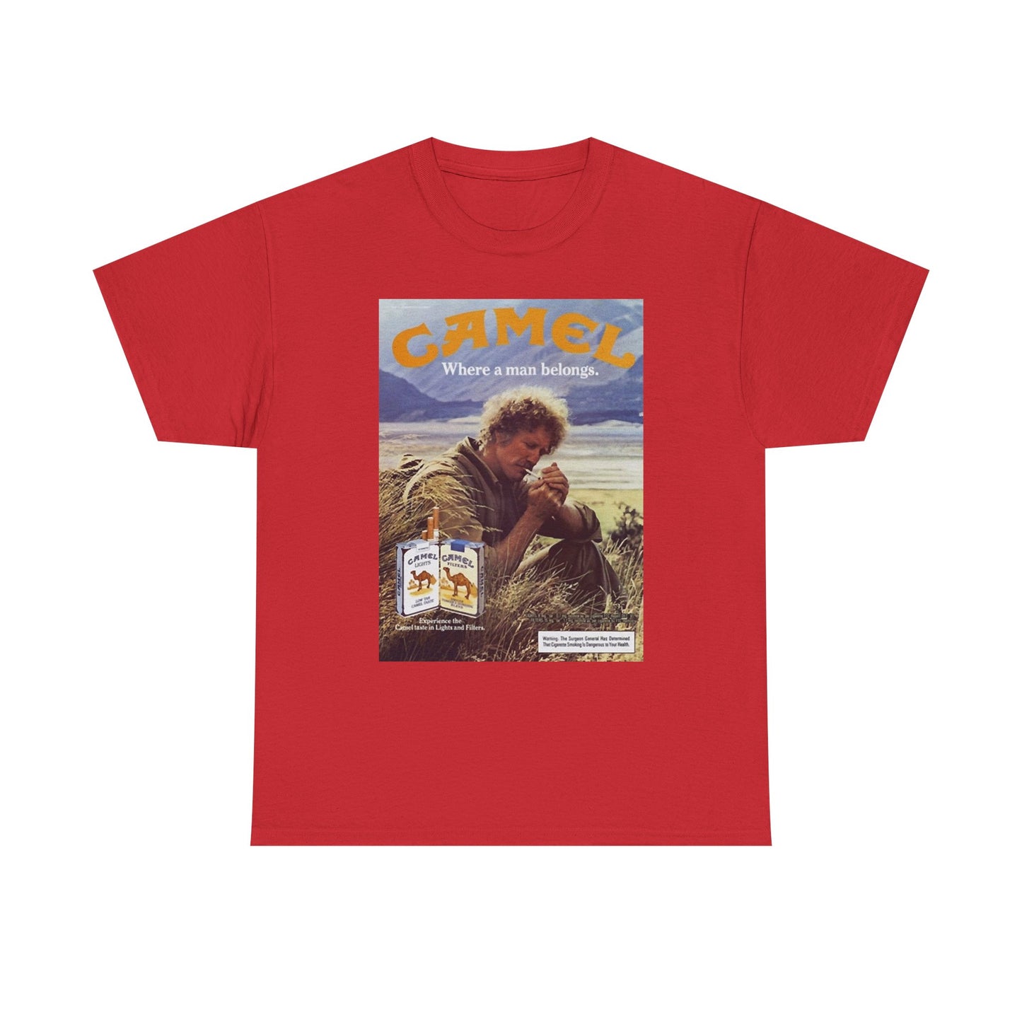 Joe Camel Cigarettes T-shirt Vintage Poster Retro Unisex Heavy Cotton Tee 1