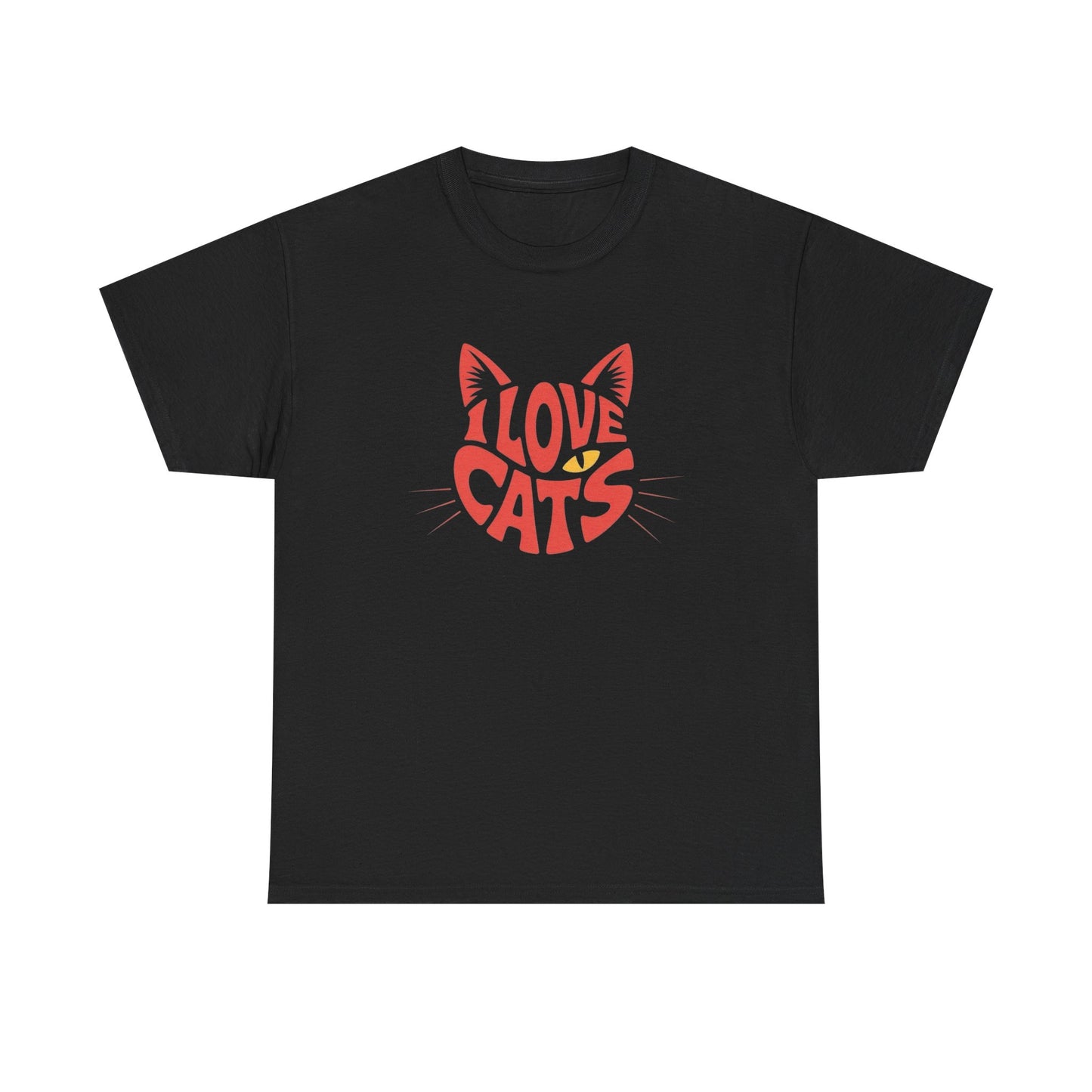 I Love Cats Graphic T Shirt NEW Adult Tee
