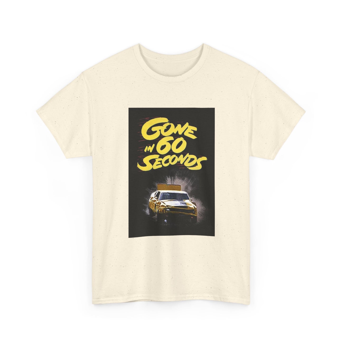 Gone in 60 Seconds Tshirt Vintage Ford Mustang Retro Poster Unisex Heavy Cotton