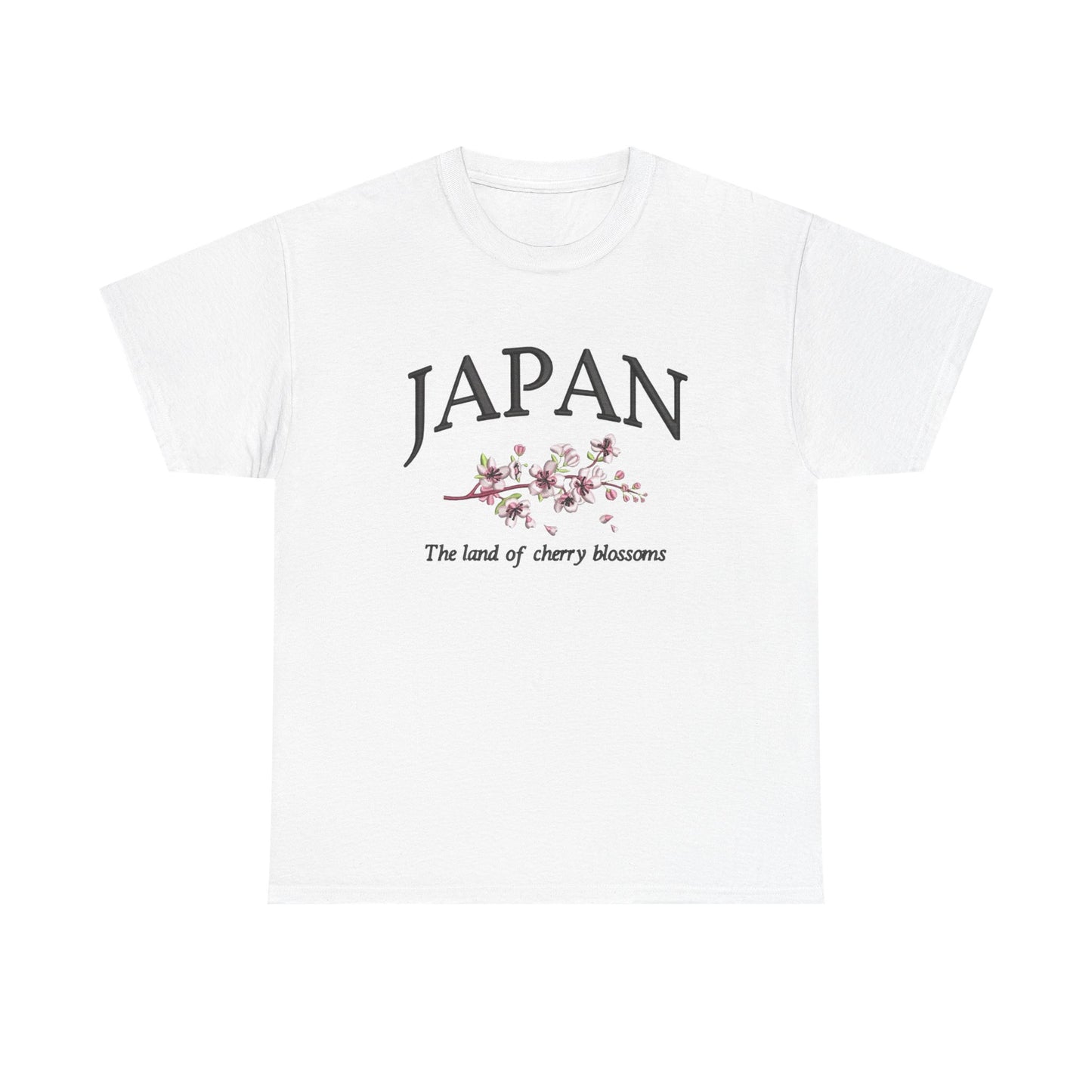 Japan Land Of The Cherry Blossoms Graphic T Shirt NEW Unisex Heavy Cotton Tee