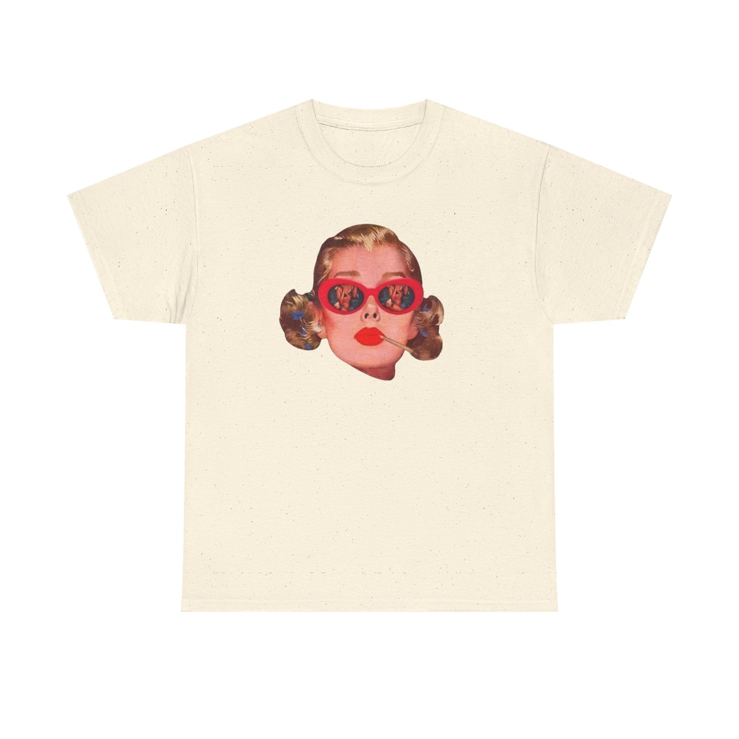 Bikini Eyes Smoking Joint Graphic T-Shirt Women's Heavy Comfy Cotton Tee