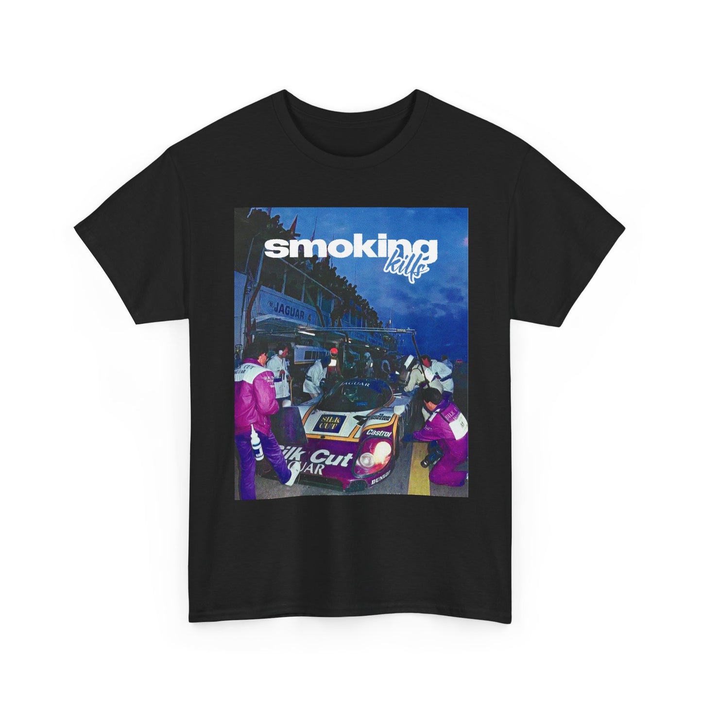 Smoking Kills Racing Graphic T Shirt Unisex Heavy Cotton Tee