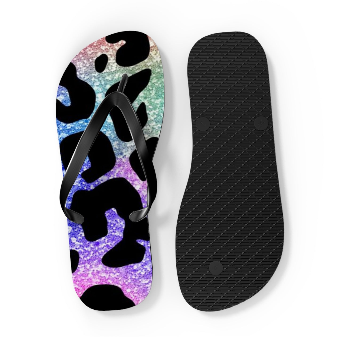Glitter Animal Beach Sandals, Slides for Summer, Flip Flops, Water Resistant