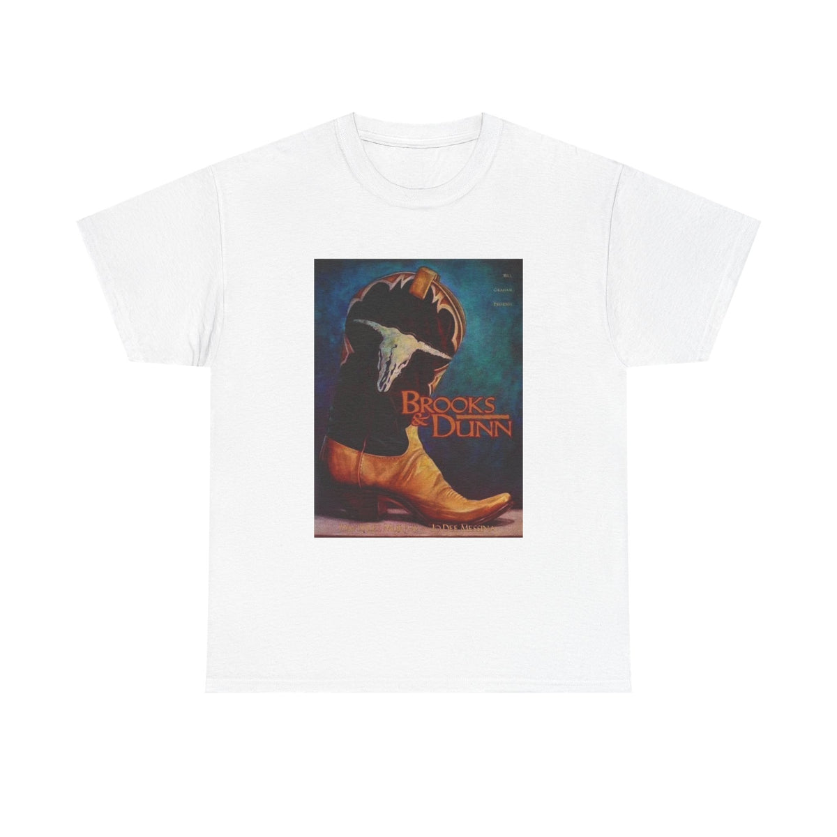 Brooks And Dunn Tshirt Retro Country Short Sleeve Unisex Heavy Cotton Tee Merch