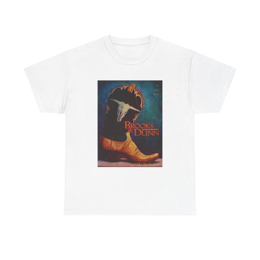 Brooks And Dunn Tshirt Retro Country Short Sleeve Unisex Heavy Cotton Tee Merch