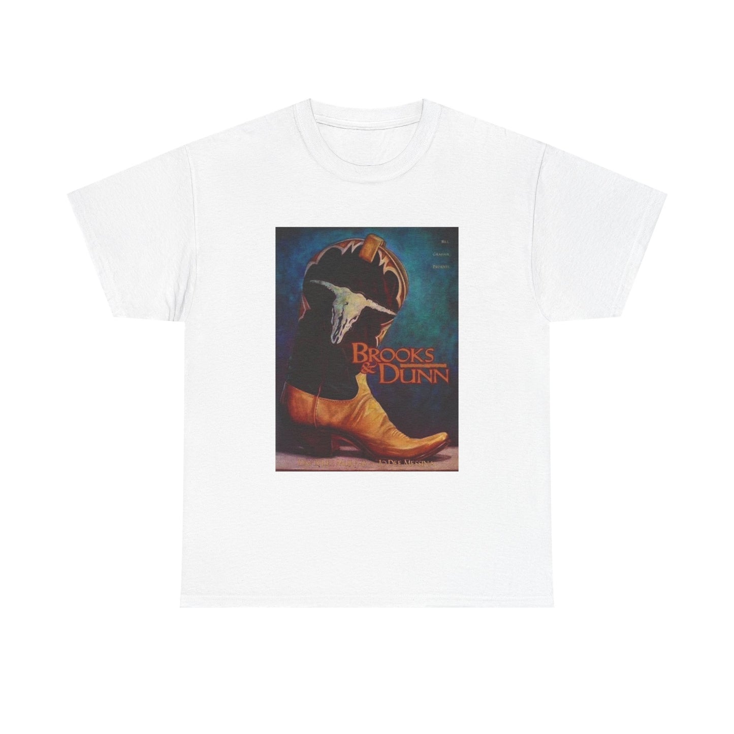 Brooks And Dunn Tshirt Retro Country Short Sleeve Unisex Heavy Cotton Tee Merch