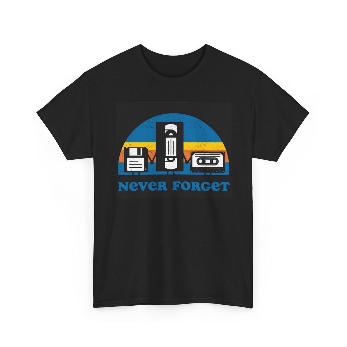 Never Forget VHS Tape Funny Graphic T Shirt Cotton Tee Apparel New