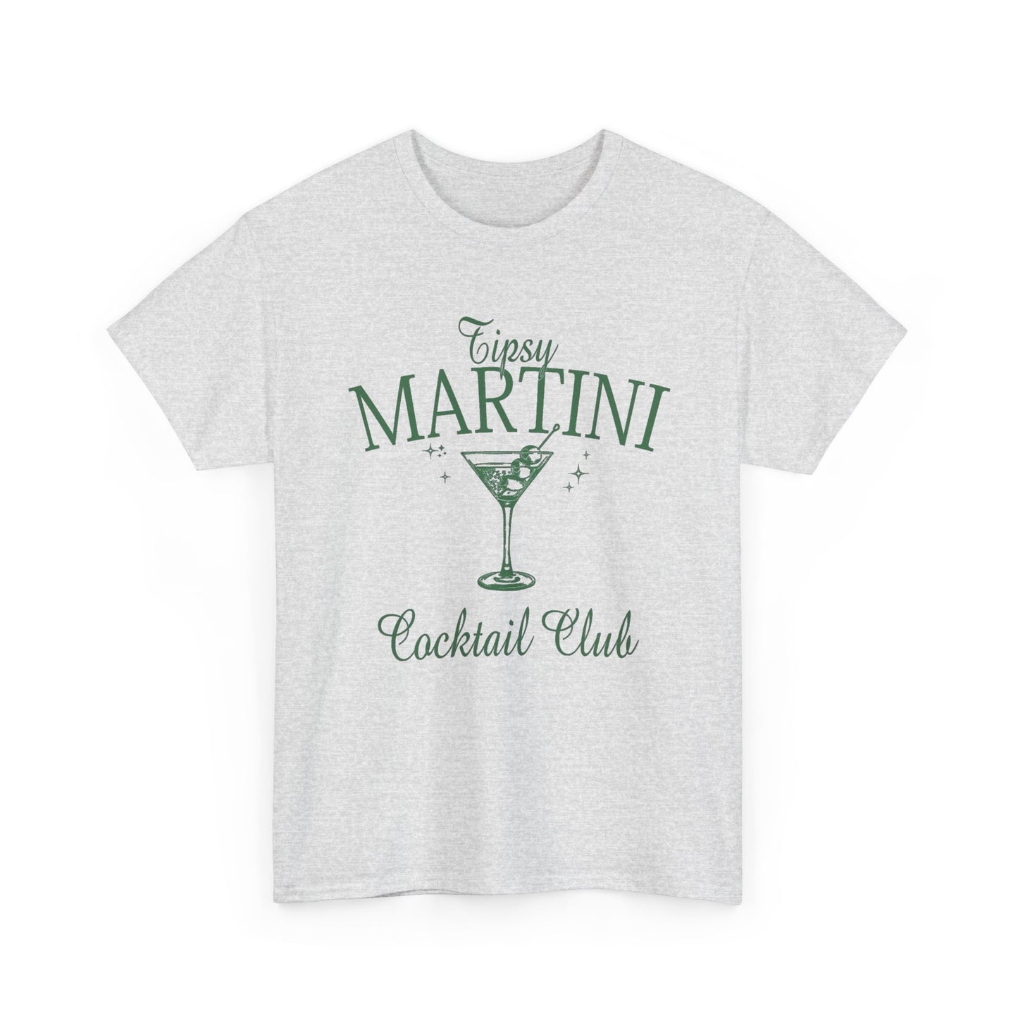 Tipsy Martini Club Graphic T Shirt NEW Unisex Heavy Cotton Tee