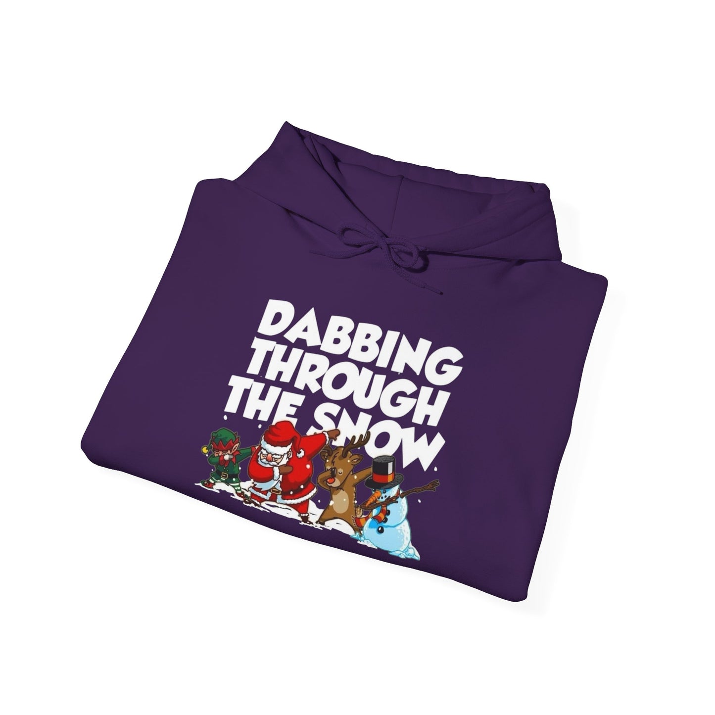 Dabbing Through The Snow Christmas Graphic Hoodie Heavy Blend™ Hooded Sweatshirt