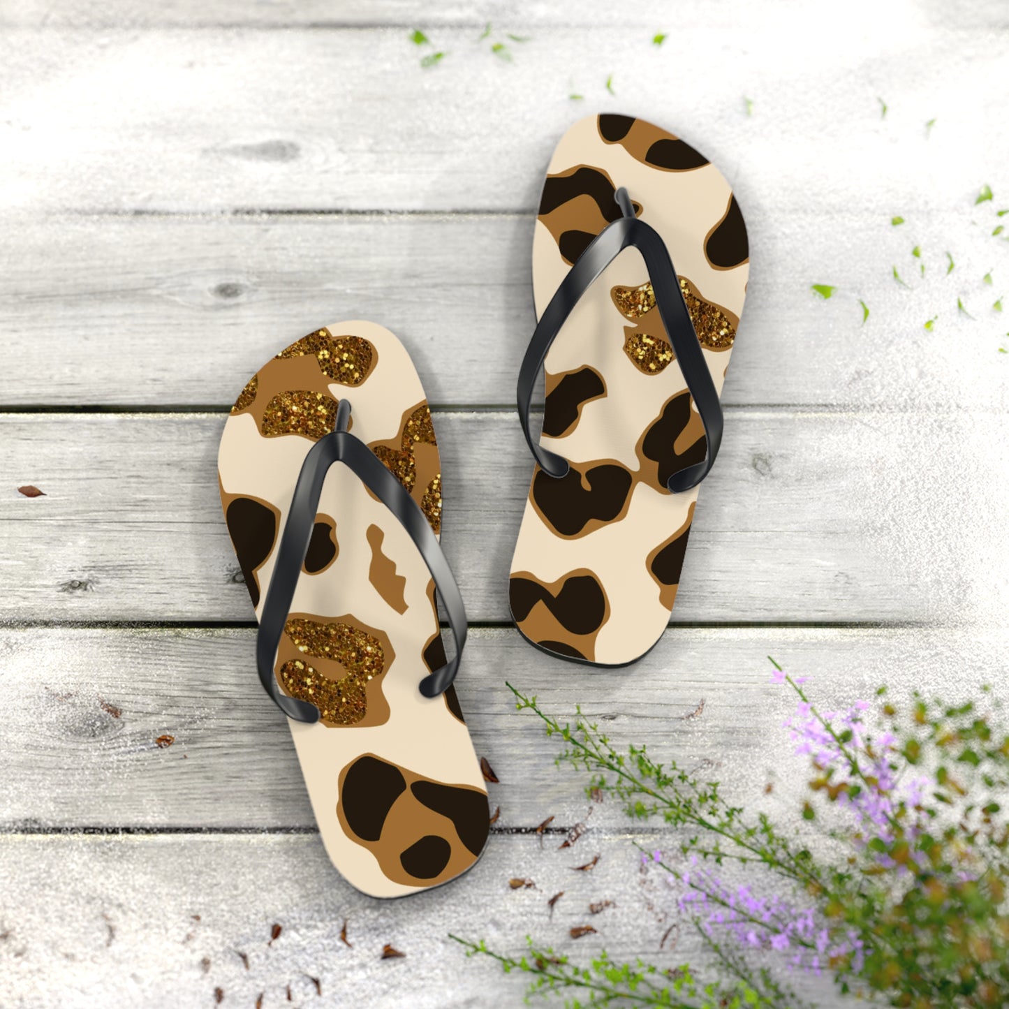 Glitter Bomb Beach Sandals, Slides for Summer, Flip Flops, Water Resistant