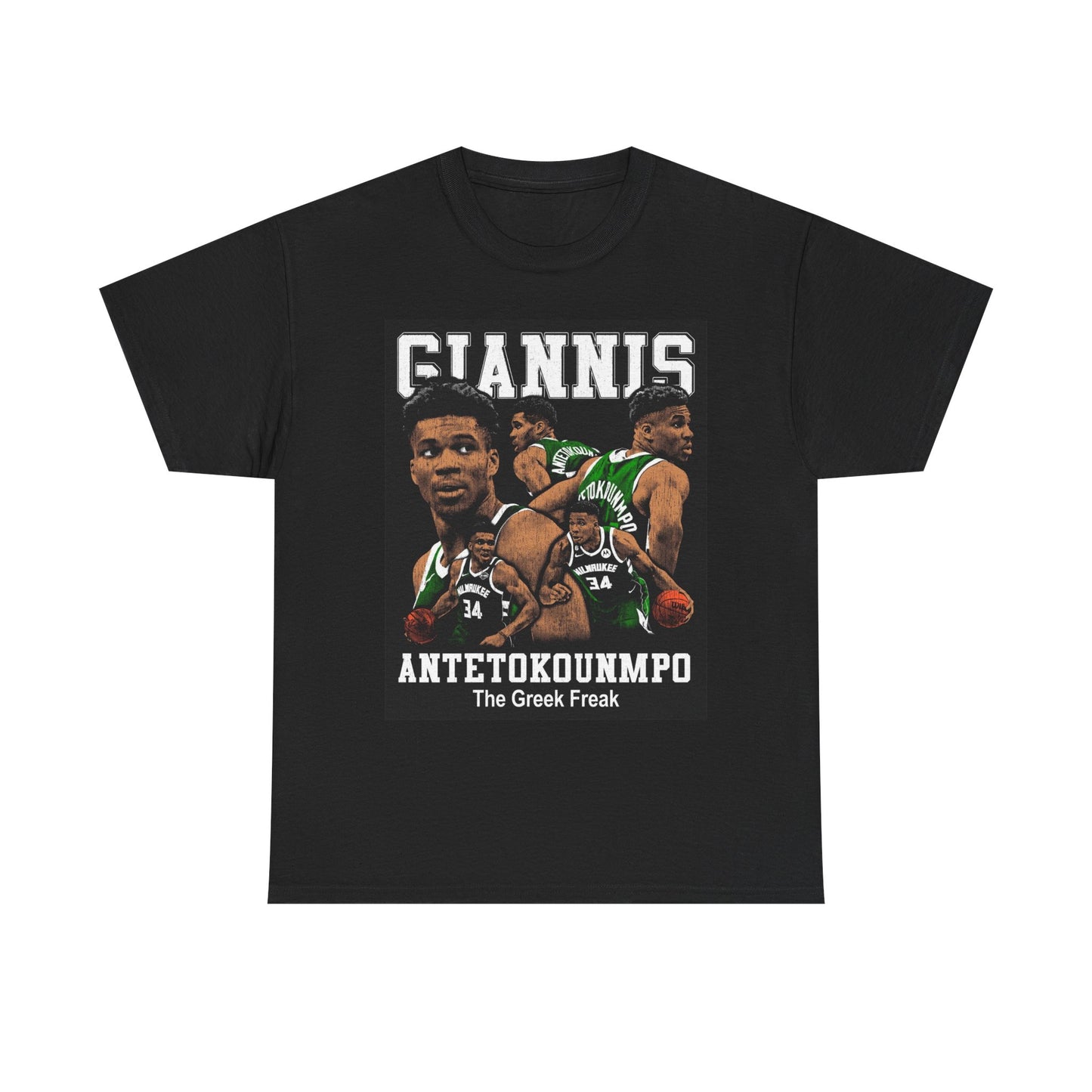 Giannis Graphic T Shirt Vintage Basketball Retro Dunk Unisex Heavy Cotton Tee
