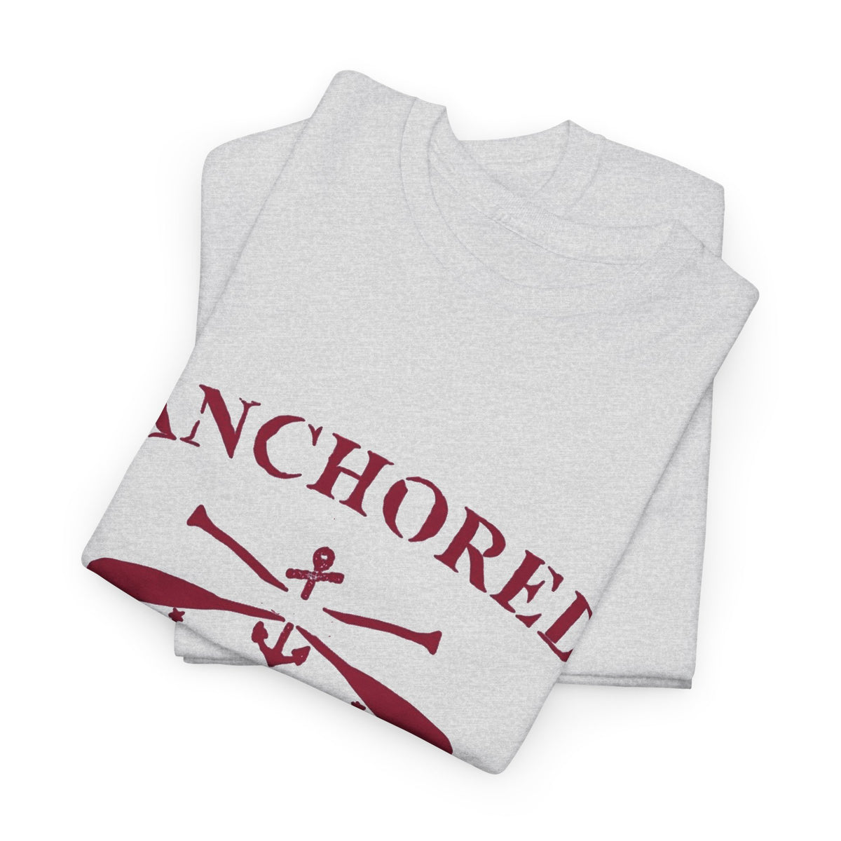 Anchored Graphic T Shirt Men's Retro Sailing Heavy Cotton Tee