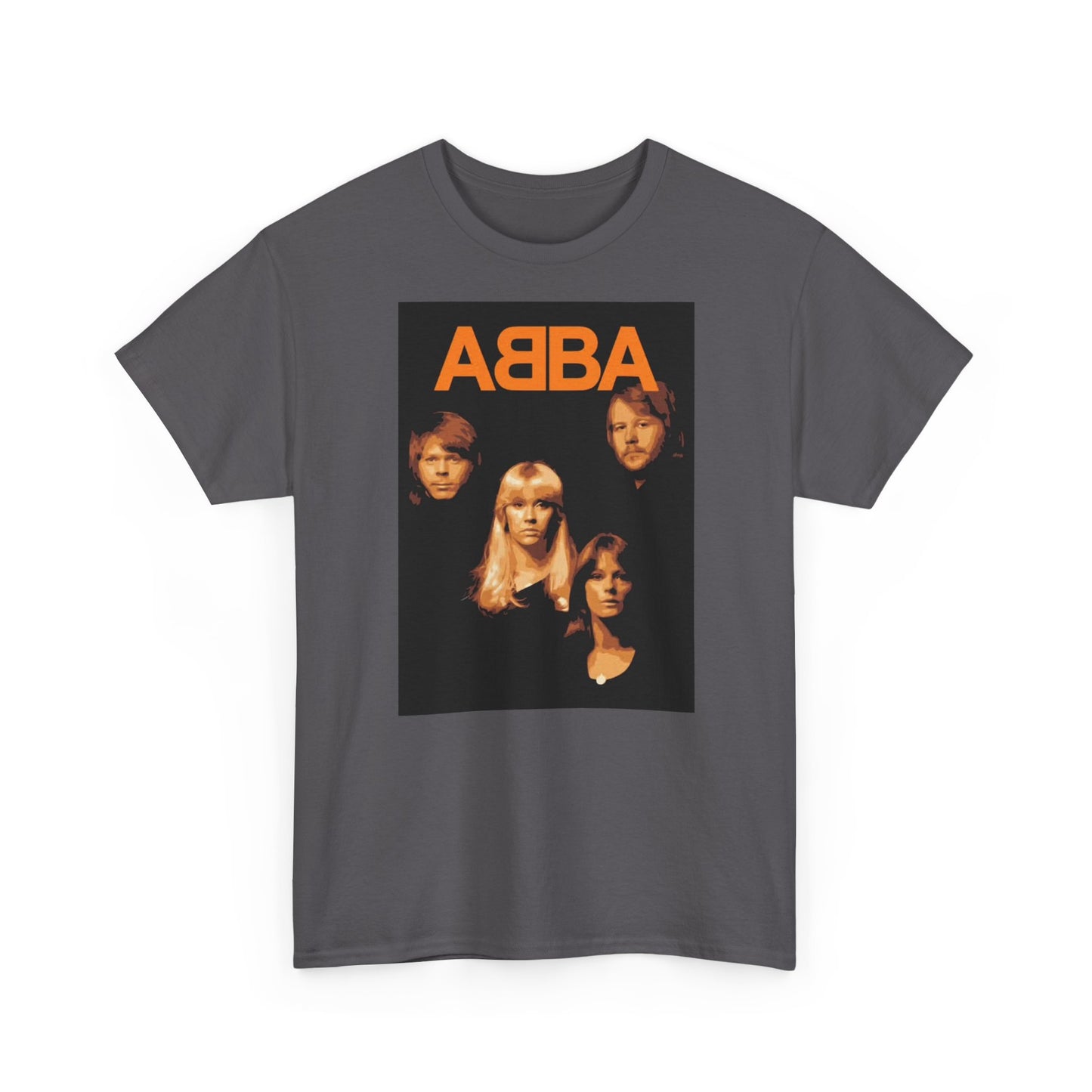 Abba T-shirt vintage retro neon lights classic music Unisex Heavy Cotton Tee