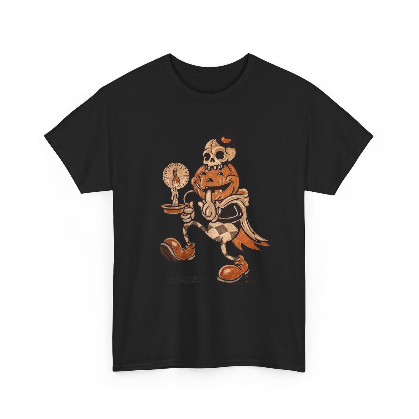 Pumpkin Head Halloween Graphic T Shirt Unisex Heavy Cotton Tee