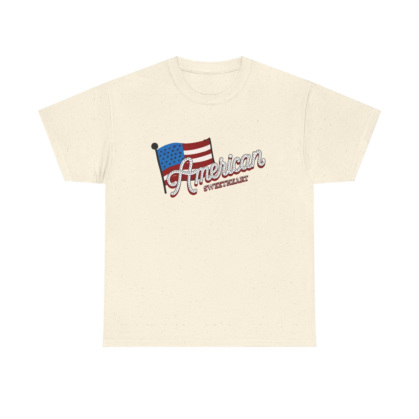 American Sweetheart USA Graphic T Shirt Regular Men's Heavy Cotton Tee