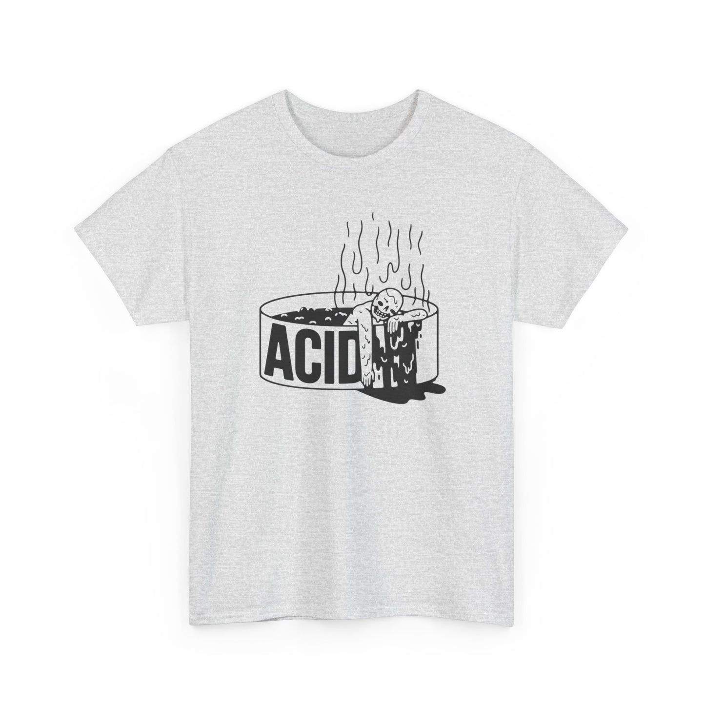 Acid Bath Funny Trippy Vibes Graphic T-Shirt Unisex Heavy Cotton Tee