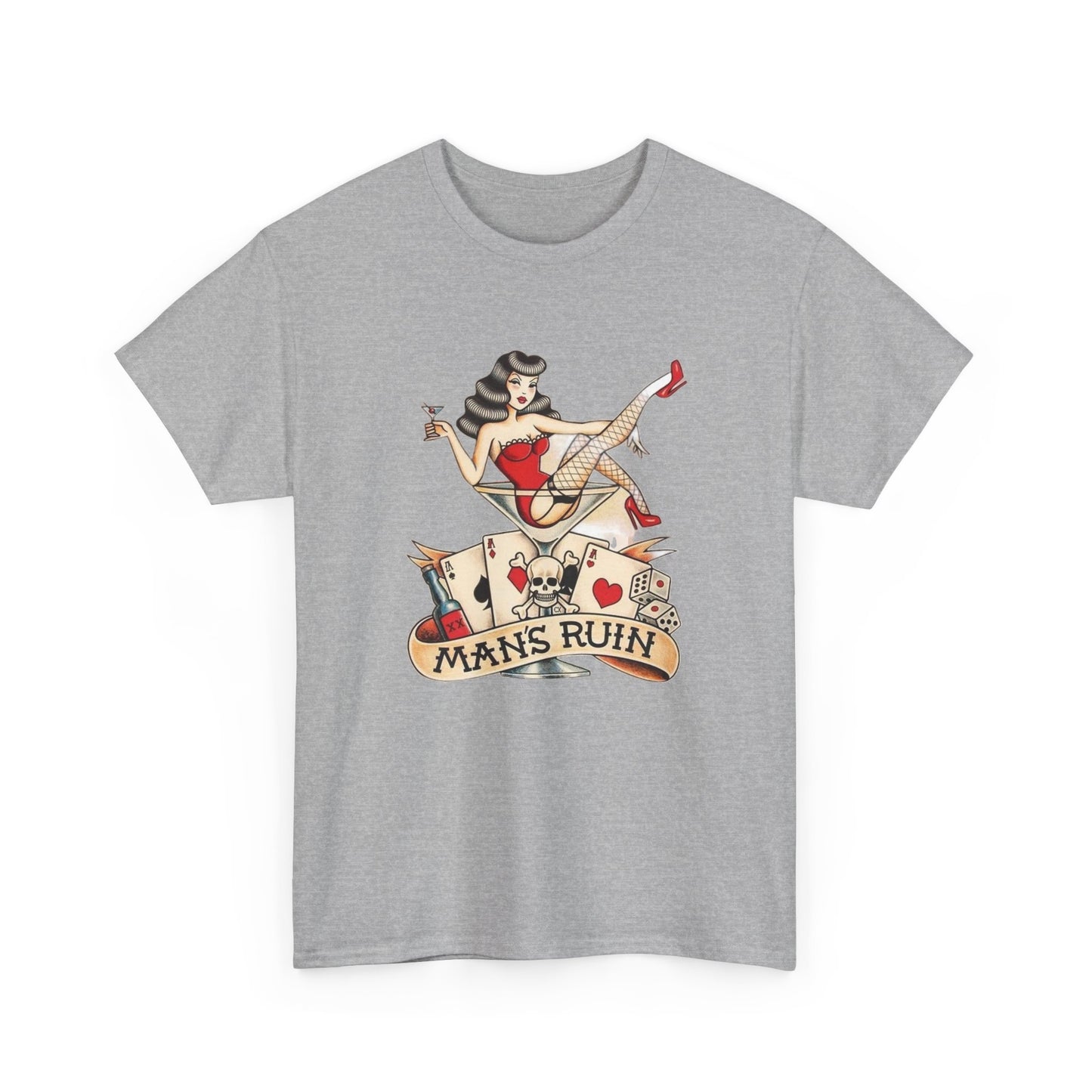 Sailor Jerry vintage tattoo navy retro graphic Unisex Heavy Cotton Tee