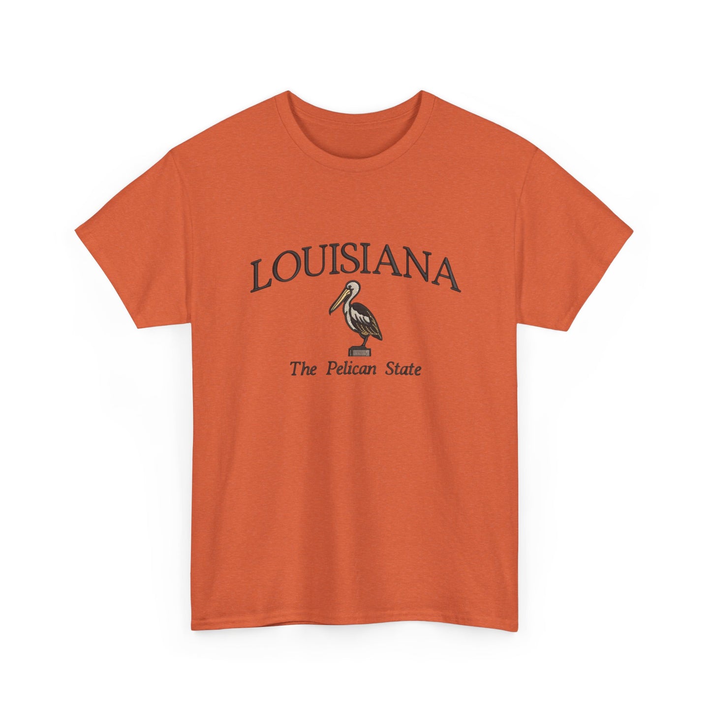 Louisiana The Pelican State Graphic T Shirt NEW Unisex Heavy Cotton Tee