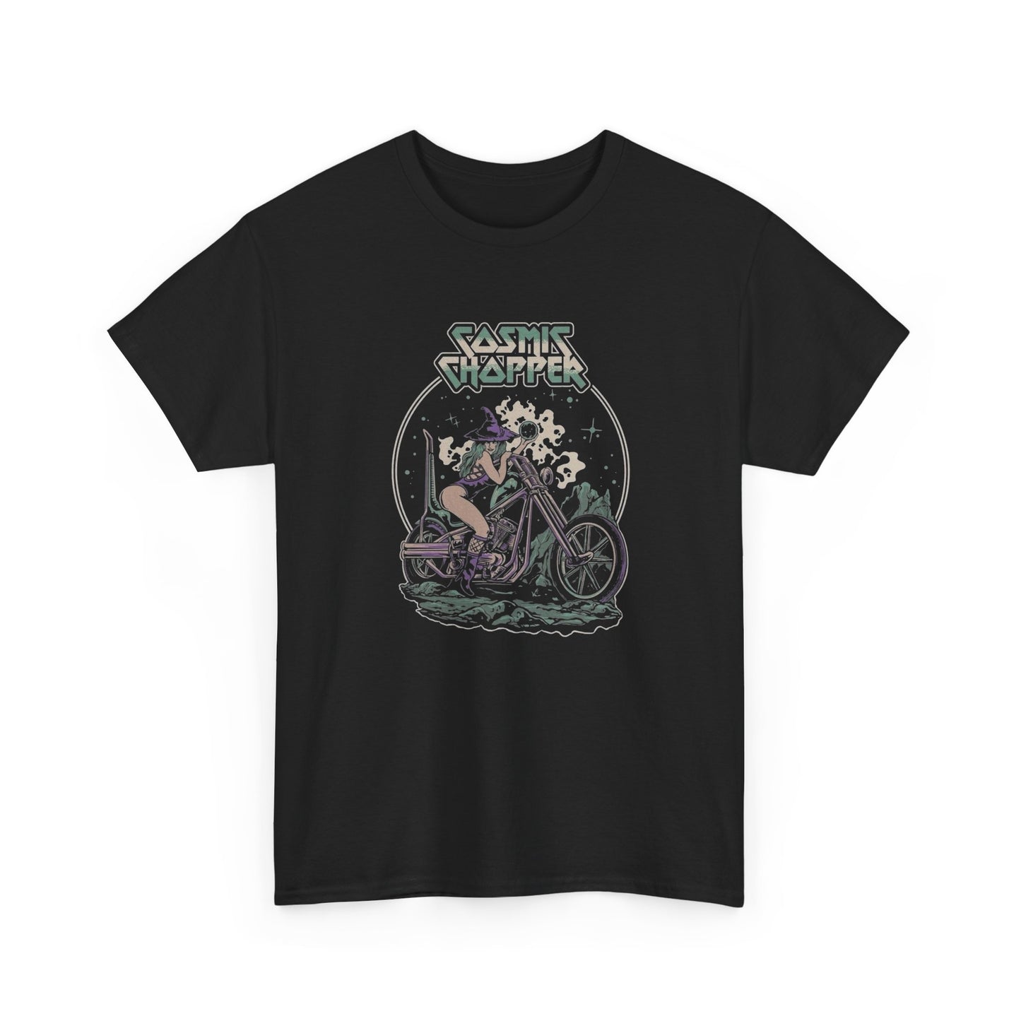 Cosmic Chopper Vintage Graphic T Shirt Unisex Heavy Cotton Tee