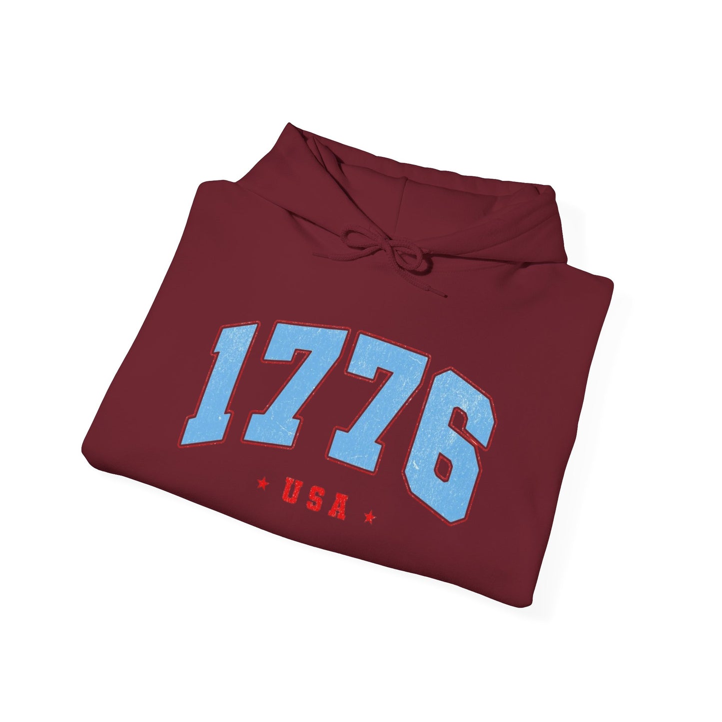 1776 USA Retro America Graphic Hoodie Men's Heavy Blend™ Hooded Sweatshirt