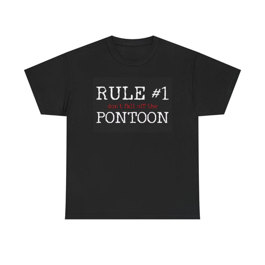 Funny Pontoon Graphic T Shirt Boating Outdoors Hiking Unisex Heavy Cotton Tee