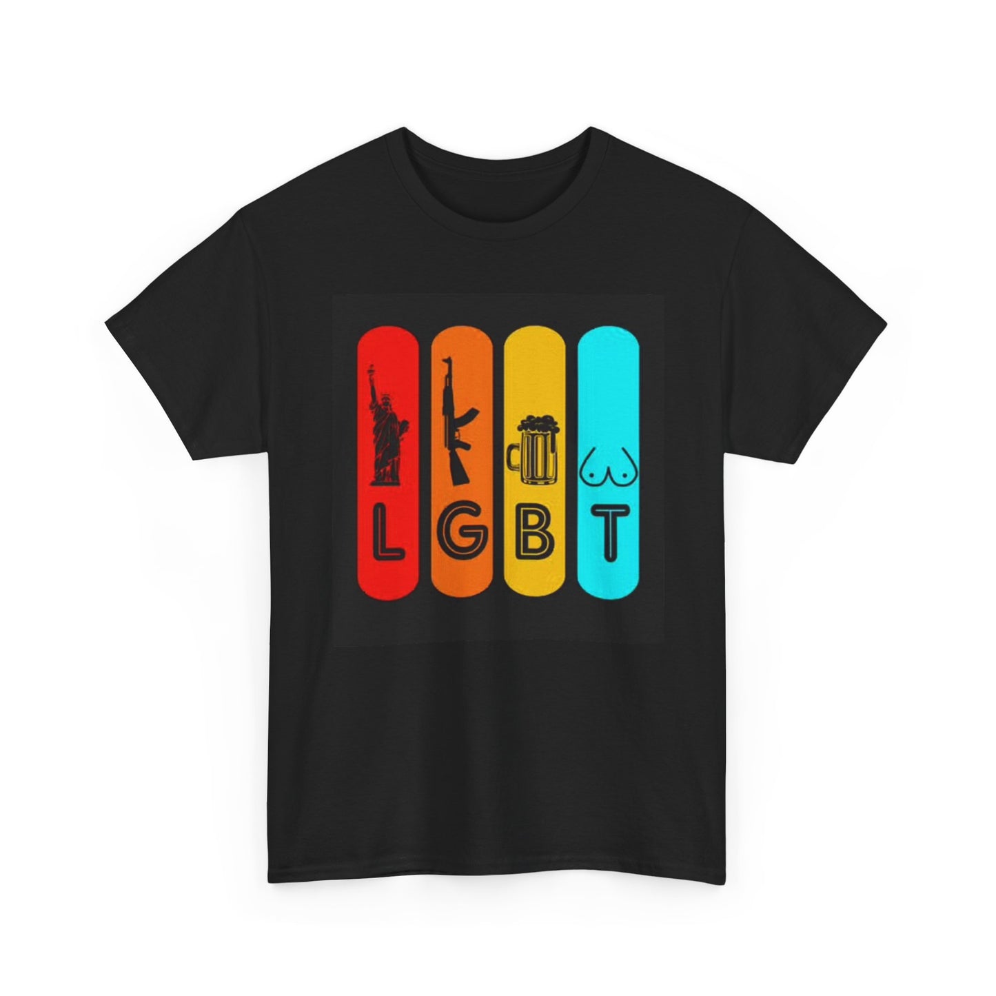 Funny Liberty Guns Graphic T Shirt Jokes Unisex Heavy Cotton Tee