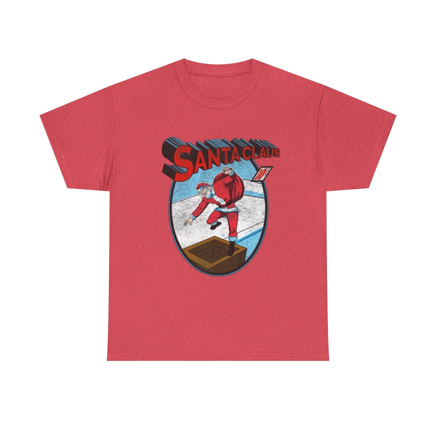 Santa Clause Christmas Superhero Graphic T Shirt NEW Unisex Heavy Cotton Tee