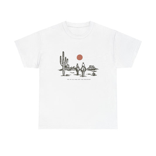 Father And Son Open Road Graphic T Shirt Unisex Heavy Cotton Tee Gift NEW